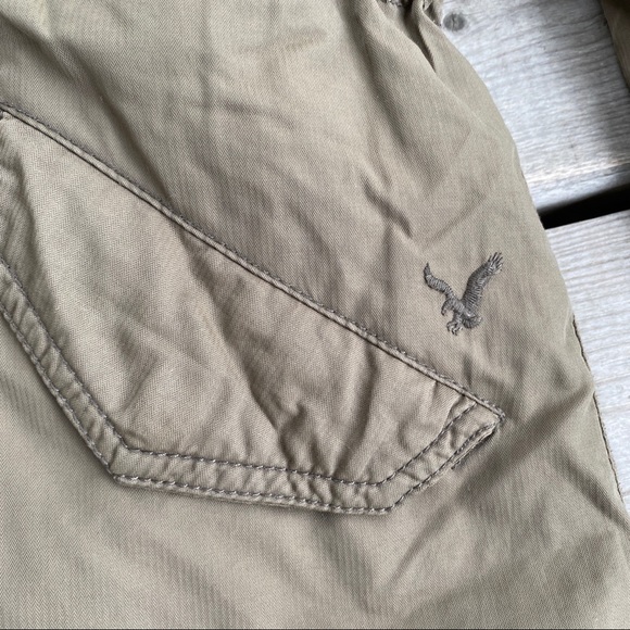 American Eagle Army Green Long Coat - Picture 2 of 8